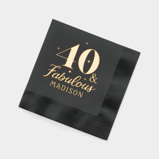 40 & Fabuleux Quarantième anniversaire Nom personn (Gauche)