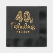 40 & Fabuleux Quarantième anniversaire Nom personn (Recto)