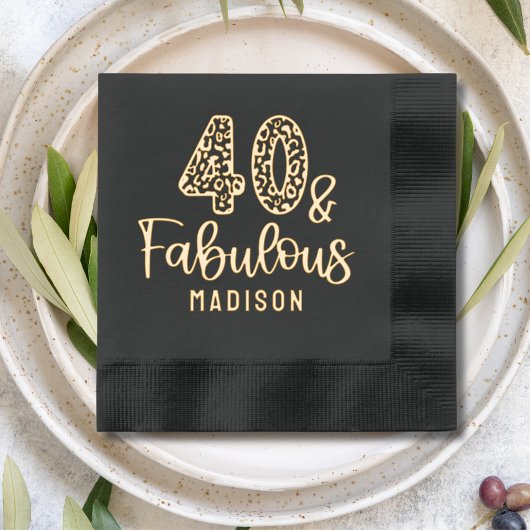 40 & Fabuleux Quarantième anniversaire Nom personn