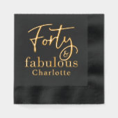 40 & Fabuleux Quarantième anniversaire Nom personn (Recto)