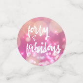 40 & Fabulous, 40e verjaardag Roze glamour Confetti (Kleine voorkant)