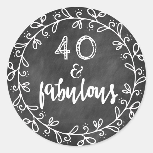 40 & Fabulous 40th Birthday Custom Stickers (Voorkant)