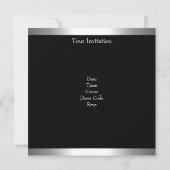 40 & Fabulous Black White Check Silver Birthday Kaart (Achterkant)