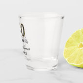 40 & fabulous gray yellow birthday calligraphy  shot glas (Rechts)