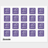 40 & Fabulous Milestone Verjaardags Violet Sticker (Vel)