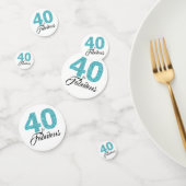 40 Fabulous Turquoise Blauwe Glitters 40e Verjaard Confetti (Groep)