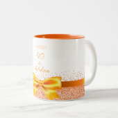 40 Fantastisch roos gouden witte naam Tweekleurige Koffiemok (Voorkant rechts)