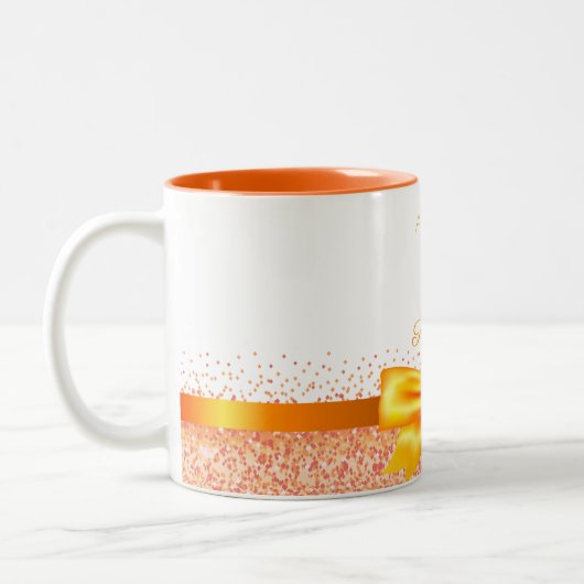 40 Fantastisch roos gouden witte naam Tweekleurige Koffiemok (Links)