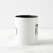 40 & Fearless Verjaardag Elegant Modern Zwart Cust Mok (Midden)