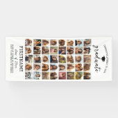 40 Foto Collage Afstuderen Modern Minimaal Wit Spandoek (Horizontaal)