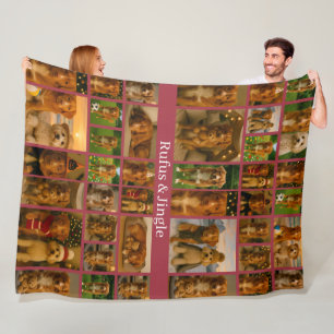 40 Foto Collage Sjabloon en Tekst Gepersonaliseerd Fleece Deken