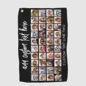 40 Fotocollage - 4 rijen 10 kolommen - Script-naam Golfhanddoek (Voorkant)