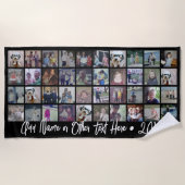 40 Fotocollage - 4 rijen 10 kolommen - Script-naam Strandlaken (Voorkant)