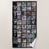 40 Fotocollage - 4 rijen 10 kolommen - Script-naam Strandlaken (Voorkant)