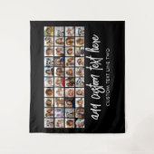 40 Fotocollage - 4 rijen 10 kolommen - Script-naam Wandkleed (Voorkant)