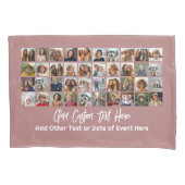 40 Fotocollage - 4 rijen 10 kolommen - Scripttekst Kussensloop (Voorkant)