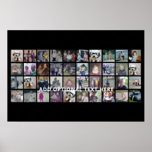 40 Fotosamenstelling - 4 Rijen 10 Kolommen - Witte Poster