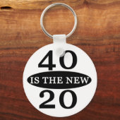40 is de nieuwe 20 sleutelhanger (Voorkant)