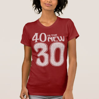 40 is de NIEUWE 30 (witte) T-shirt