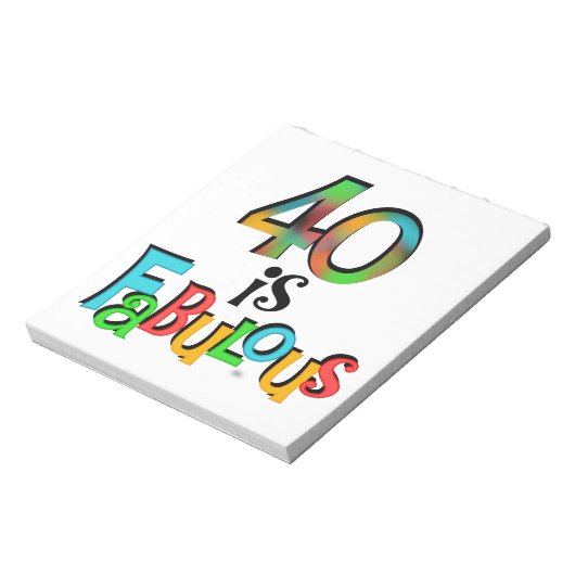 40 is Fabulous Birthday T-shirts en geschenken Notitieblok (Gedraaid)