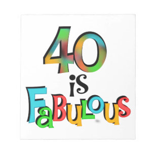 40 is Fabulous Birthday T-shirts en geschenken Notitieblok