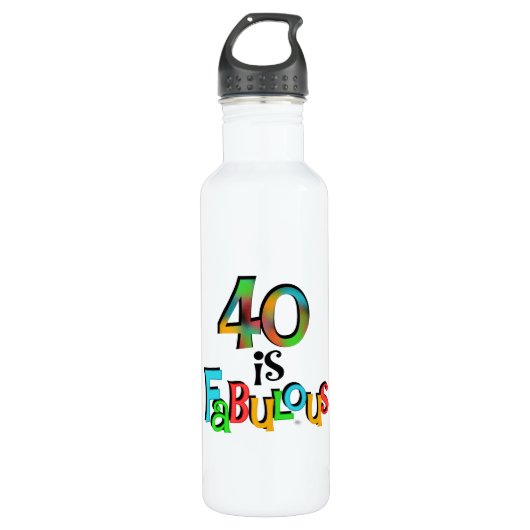 40 is Fabulous Birthday T-shirts en Waterfles (Voorkant)