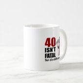 40 is niet fataal, maar nog steeds oud, grimmiger koffiemok (Voorkant rechts)