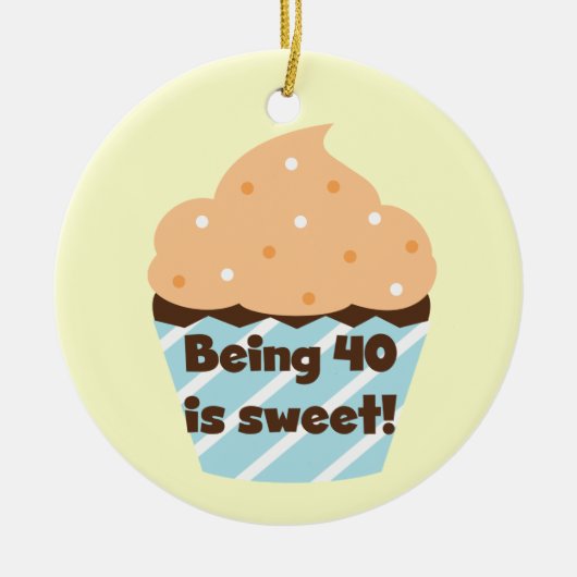 40 is Sweet Birthday T-shirts en cadeautjes Keramisch Ornament (Voorkant)