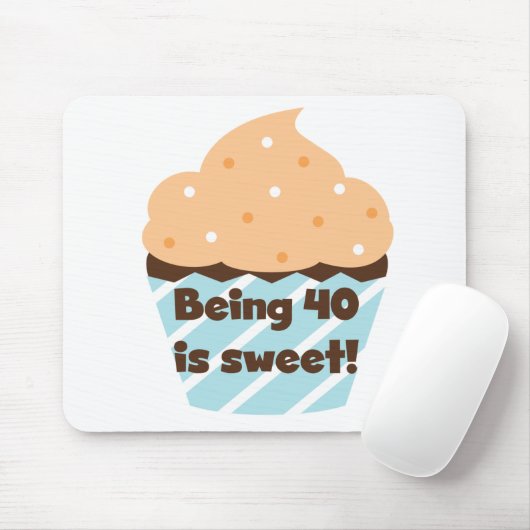 40 is Sweet Birthday T-shirts en cadeautjes Muismat (Met muis)