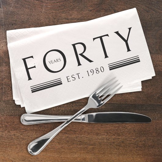 40 jaar 40e verjaardag servet