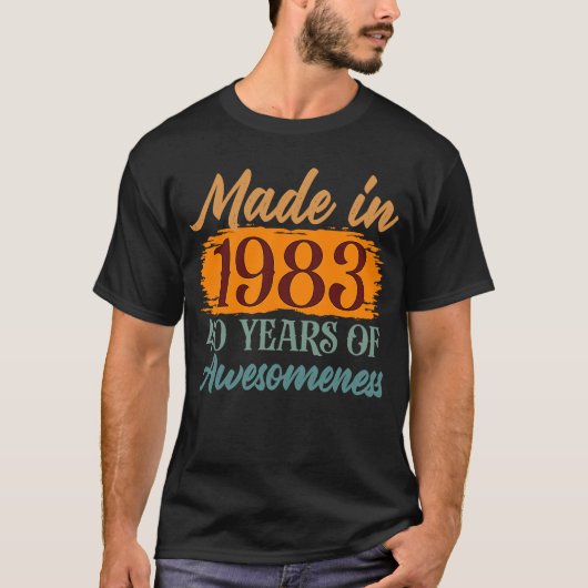 40 jaar bewustwording in 1983 t-shirt (Voorkant)