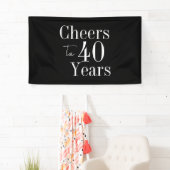 40 jaar Black White 40ste verjaardag Spandoek (Insitu)