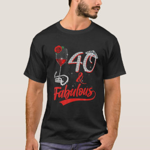 40 jaar en heerlijke koningin Happy Birthday 40th T-shirt