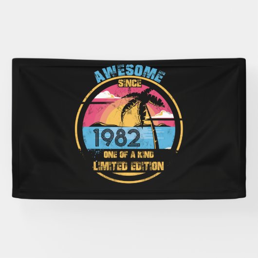 40 jaar Geweldige sinds 1982 40e verjaardag Spandoek (Horizontaal)