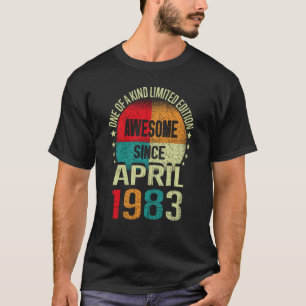 40 jaar Geweldige sinds APRIL 1983 40e geboorte T-shirt