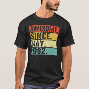 40 jaar Geweldige sinds mei 1982 40e verjaardag T-shirt