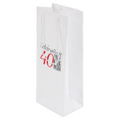 40 jaar geweldige wijn cadeautas (Voorkant Gekanteld)