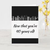 40 Jaar Grappige Ouderdom Mannelijke Humor Kaart (Gele Bloem)