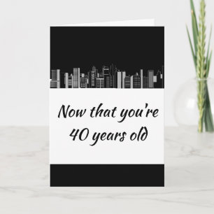 40 Jaar Grappige Ouderdom Mannelijke Humor Kaart