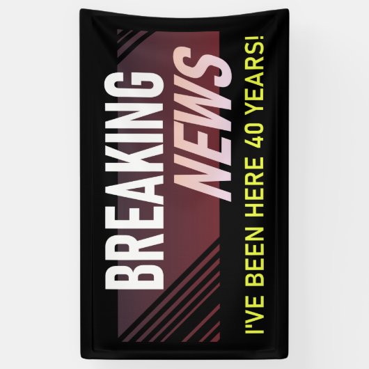 40 jaar Jubileum 40e werknemer Spandoek (Verticaal)