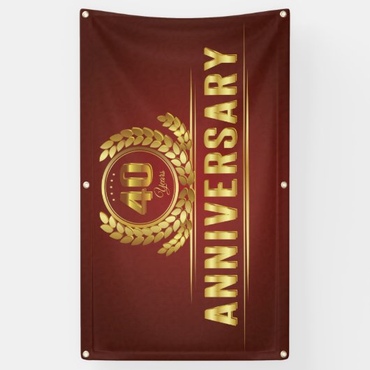 40 jaar Jubileum Spandoek (Verticaal)