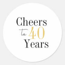 40 jaar minimale zwarte gouden verjaardag