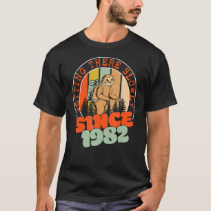 40 jaar na de 40e geboorte in 1982 langzaam t-shirt