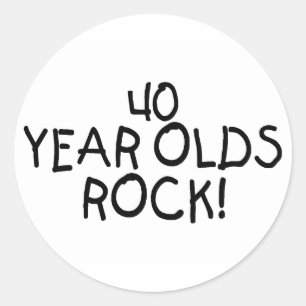 40 jaar Olds Rock Ronde Sticker