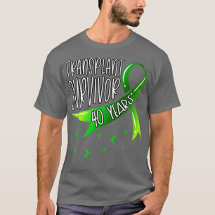40 jaar Orgaantransplantatie Survivor Green Ribbon T-shirt