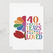 40 jaar oud - 40 jaar geliefd kaart (Voorkant / Achterkant)