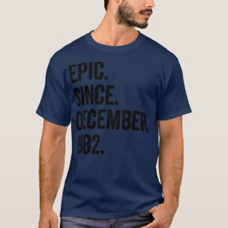 40 jaar oud december 1982 40e verjaardag t-shirt
