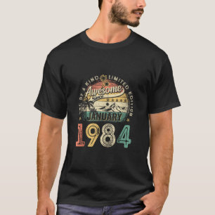 40 Jaar Oud  januari 1984 Cadeaus 40e Geboorte T-shirt
