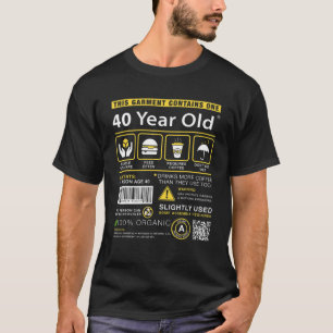 40 jaar oud pakket bevat grappige 40e verjaardag H T-shirt