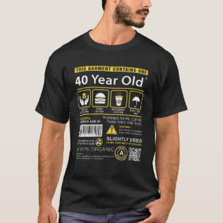40 jaar oud pakket bevat grappige 40e verjaardag H T-shirt